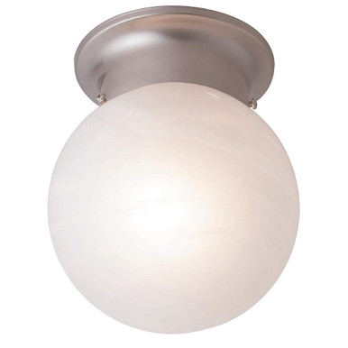 1 Light 6 Inch Wide Marble Glass Flush Mount by Trans Globe - 3607
