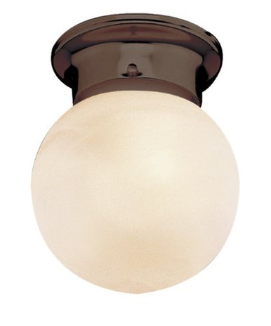 1 Light 6 Inch Wide Marble Glass Flush Mount by Trans Globe - 3607