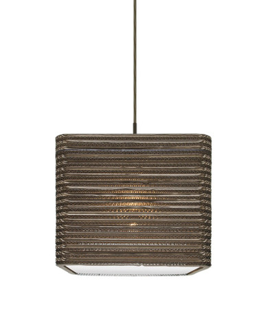 Kirk 12 9W 1 LED Cord Pendant 12 Inches Wide by 10 Inches High by Besa - 1JT-KIRK12