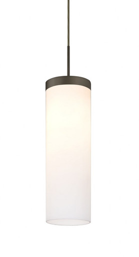 Friz 1 Light Opal Glosst Glass Mini Cord Pendant by Besa - 1JT-FRIZOG