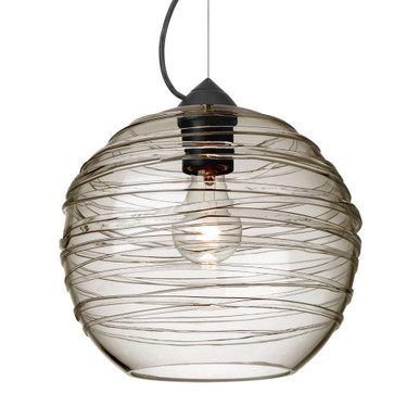 Wave 10 1 Light Small Cord Pendant 10 Inch Tall by Besa - 1KX-4627