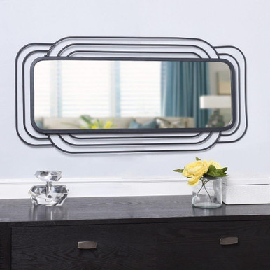 Gemma Wall Mirror 34.06 Inch Tall and 16.54 Inch Wide by Stylecraft - DW28142DS