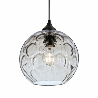 Bombay 1 Light Outdoor Small Pendant by Besa - OP-BOMY-BK