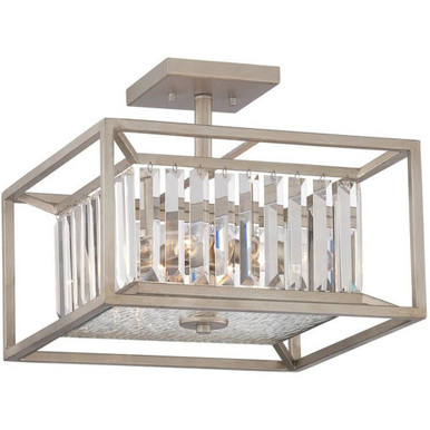 Linares 3 Light 14 Inch Wide Semi Flush Mount by Designers Fountain - 87411