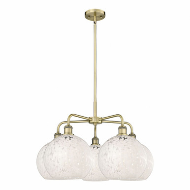 White Mouchette 5 Light Large Chandelier by Innovations - 516-5CR-G1216-10