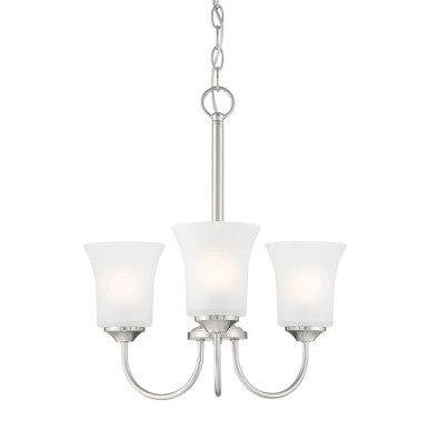 Bronson 3 Light Small Chandelier by Designers Fountain - D278M-3CH-BN