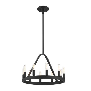 Carousel 10 Light Small Chandelier by Designers Fountain - D254C-10CH-BK