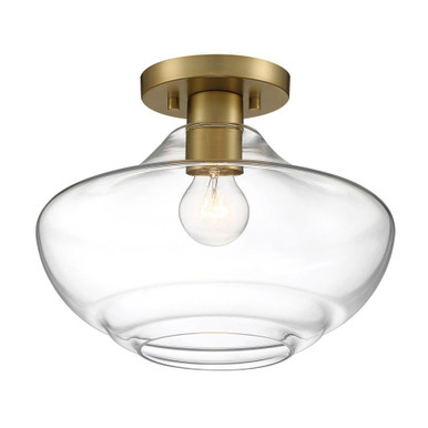 Emma 1 Light 12 Inch Wide Semi Flush Mount by Designers Fountain - D249M-SF-BG