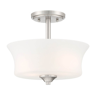 Bronson 2 Light 12 Inch Wide Semi Flush Mount by Designers Fountain - D278M-SF-BN