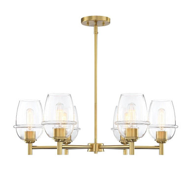 Summer Jazz 6 Light Chandelier 9.25 X 28 Inch Wide by Designers Fountain - D310M-6CH