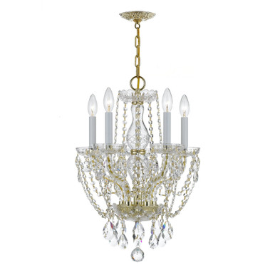 Traditional Crystal 5 Light Small Chandelier by Crystorama 1129 - 1129