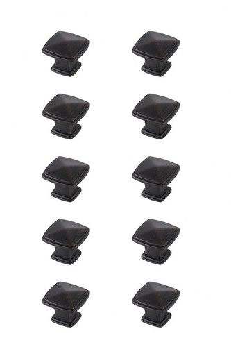Marcel 1.2 Inch Square Knob (Pack of 10) by Elegant Decor - KB2023-10PK