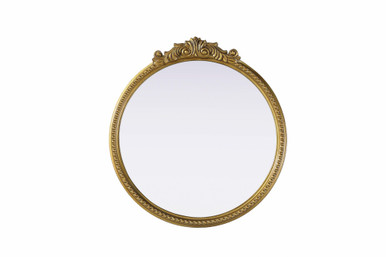Naomi Round Mirror 25.6 Inch Tall and 24 Inch Wide by Elegant Decor - MR7G24