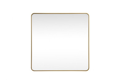Evermore Soft Corner Square Vanity Mirror 48X48 Inch Wide by Elegant Decor - MR804848