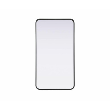 Remy Contour Metal Rectangle Mirror 40 Inch X 22 Inch Wide by Elegant Décor - MR8A2240