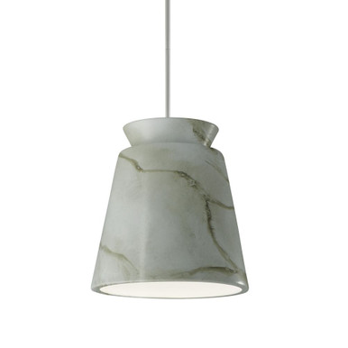 Radiance 1 Light Tall Trapezoid Cord Pendant 7.5 X 7.75 by Justice Design - CER-6425