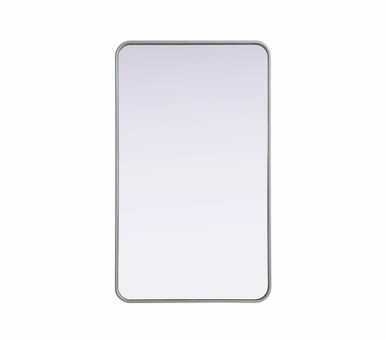 Remy Contour Metal Rectangle Mirror 40 Inch X 24 Inch Wide by Elegant Décor - MR8A2440