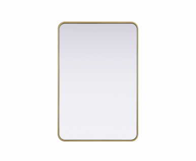 Remy Contour Metal Rectangle Mirror 40 Inch X 27 Inch Wide by Elegant Décor - MR8A2740