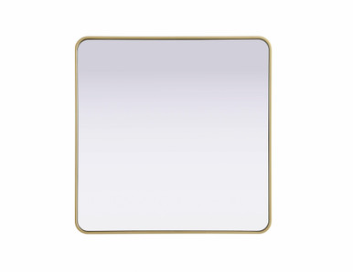 Remy Contour Metal Rectangle Mirror 36 Inch X 36 Inch Wide by Elegant Décor - MR8A3636