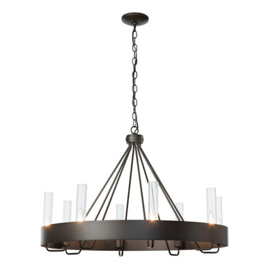 Banded 8 Light Chandelier 22 x 32 Inches Wide by Hubbardton Forge - 105040