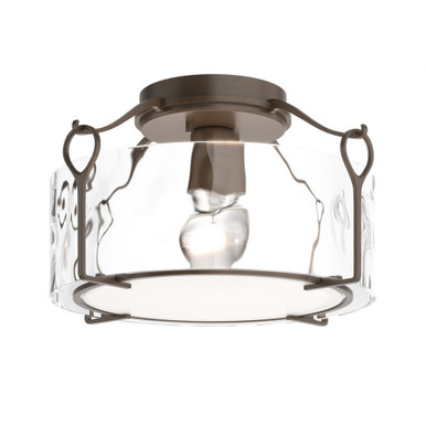 Bow 1 Light 13.2 Inch Wide Semi Flush Mount by Hubbardton Forge - 121142