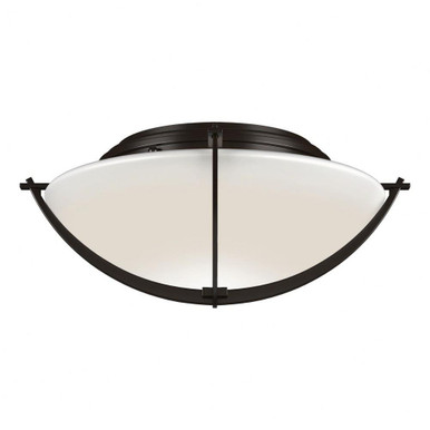 Compass 2 Light 15.7 Inch Wide Contemporary Flush Mount by Hubbardton Forge - 124550HF