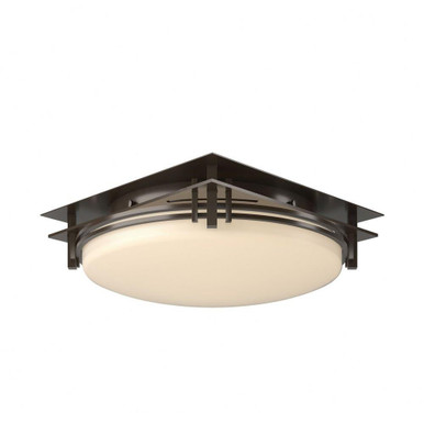 Banded 2 Light 13.6 Inch Wide Semi Flush Mount by Hubbardton Forge - 124394