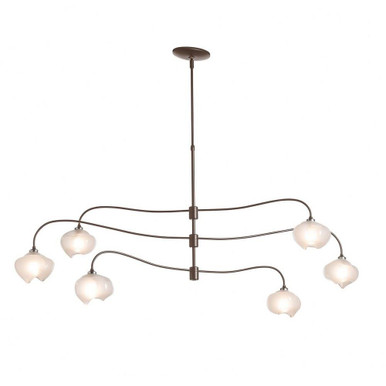 Ume 6 Light Contemporary Oversized Pendant 58 Inch Wide by Hubbardton Forge - 136357H