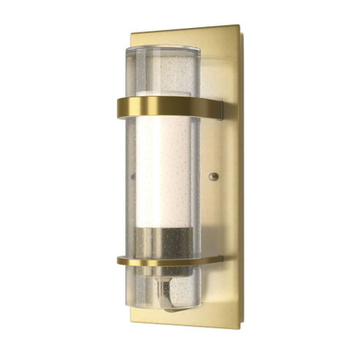 Banded 1 Light White Opal Seeded Wall Sconce by Hubbardton Forge - 205814HF