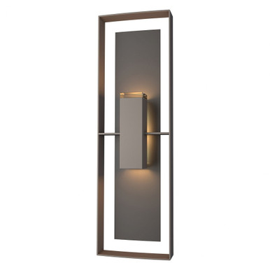Shadow Box 2 Light Aluminum Contemporary Wall Lantern by Hubbardton Forge - 302607HF