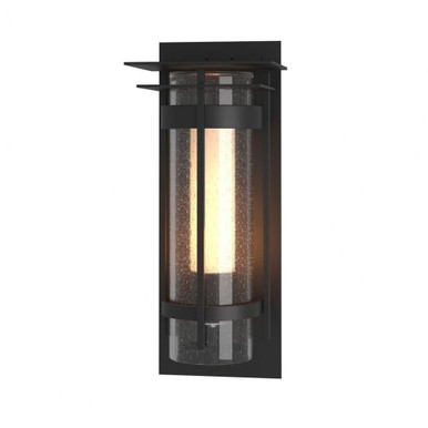 Banded Seeded Glass With Top Plate Large Wall Mount by Hubbardton Forge - 305998