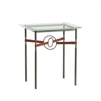 Equus 25.1 Inch Glass Top Side Table by Hubbardton Forge - 750116H