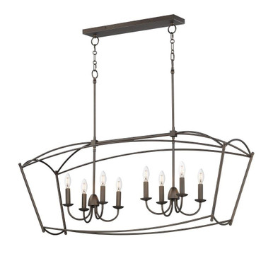 Plumette 8 Light Linear Pendant 20 Inch Tall and 14 Inch Wide by Maxim - 12169