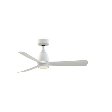 Kute 3 Blade Ceiling Fan with Knurled Light Kit 44 Inch Wide by Fanimation - FPD8547-KLK