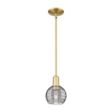 Athens Deco Swirl 1 Light Stem Mini Pendant 5.88 Inch Wide by Innovations - 716-1S-G1213-6_P