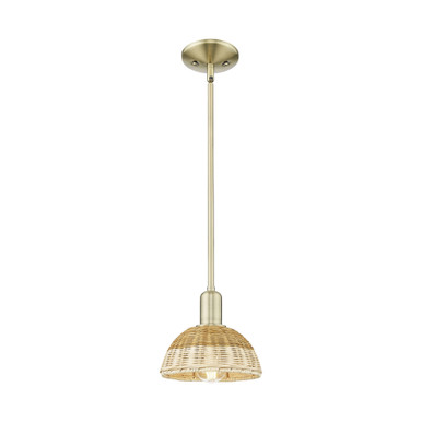 Natural Ballston Dome 1 Light Basket Stem Mini Pendant 7 by Innovations - 716-1S-NBD2-7_P