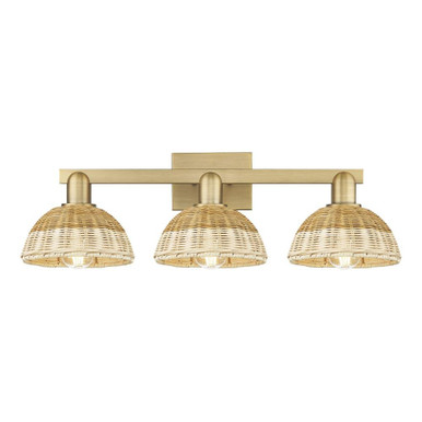 Natural Ballston Dome 3Light Basket Bath Vanity 26 Inch Wide by Innovations - 716-3W-NBD2-7_P