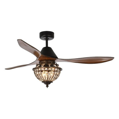 Vicky 3 Blade Ceiling Fan with Light Kit 52 Inch Wide by Parrot Uncle - BBA544003CA