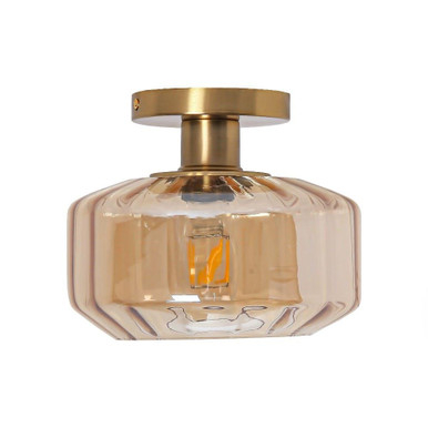 Brilliance Bend 1 Light Semi Flush Mount 7.1 Inch and 8.7 Inch Wide by BSH - 2615-BEL-5329421