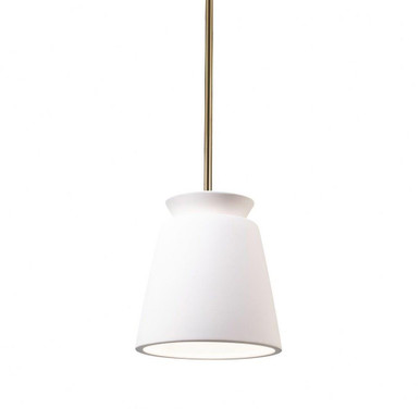 Radiance 1 Light Small Rigid Stem Pendant 7.75 Inch Wide by Justice Design - CER-6425-RIGID