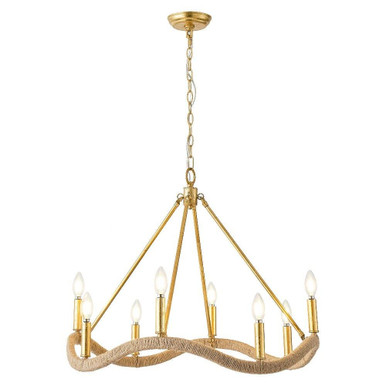 8 Light Candle Chandelier 23.62 Inch Tall X 27.56 Inch Wide by BSH - 2615-BEL-5329192