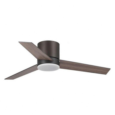 Kielah 3 Blade Flush Ceiling Fan with LightKit 48 Inch Wide by Parrot Uncle - F6298Q110V