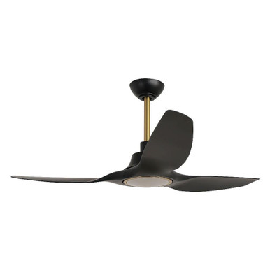 3 Blade Smart Ceiling Fan with Light Kit 52 Inch Wide by Parrot Uncle - F6390BK-SMART