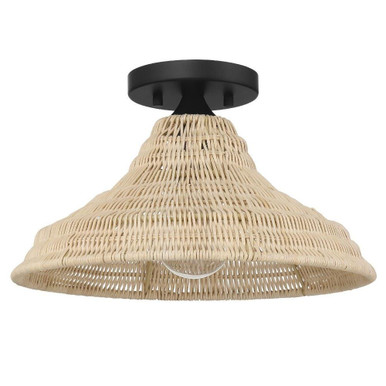 Agoura 1 Light Flush Mount 7.75 Inch Tall and 14 Inch Wide by Hunter Fans - 48082