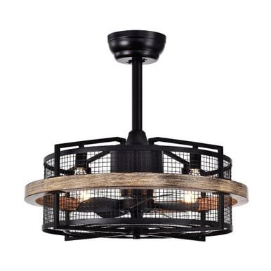 BreezeLite 4 Light 5 Blade Fandelier 16 Inch Tall and 20 Inch Wide by Brio - BL362