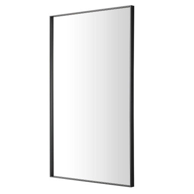 Reflections Sleek Framed Wall Mirror 40 Inch Tall and 24 Inch Wide by Brio - Brio2521BK