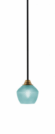 Paramount 1 Light Stem Hung Mini Pendant 6.5 Inch and 6 Inch Wide by Toltec - 3401-BN-4622