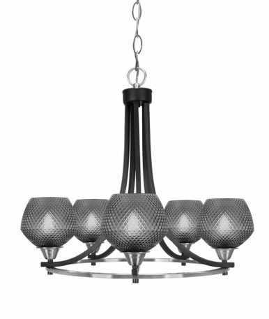 Paramount 5 Light Up Chandelier 20 Inch Tall and 24 Inch Wide by Toltec - 3405-BN-4622