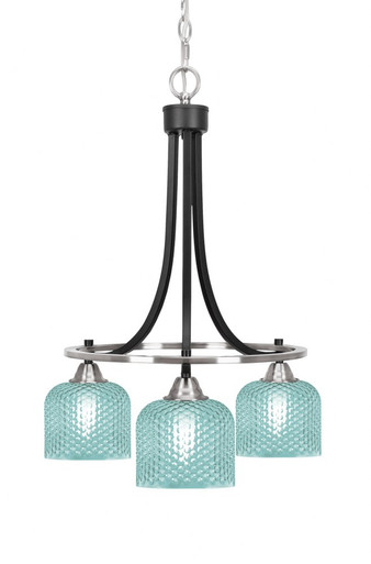 Paramount 3 Light Down Chandelier 22.75 Inch Tall X 17 Inch Wide by Toltec - 3413-BN-4612