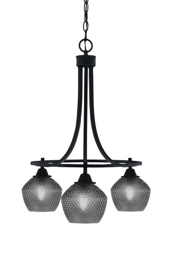 Paramount 3 Light Down Chandelier 22.5 Inch Tall and 17 Inch Wide by Toltec - 3413-BN-4622